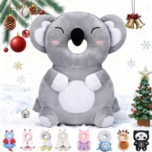 Baby Head Protector Backpack for Falling Crawling and Walking Toddler Essentials Harness Infant Koala Toys Helmets Baby Christmas Gifts Essentials Must Have Stuff Items for 0.5-2 Years (Grey)