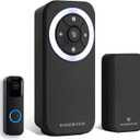 Wasserstein Doorbell Chime Compatible with Blink Video Doorbell (1st Gen & 2nd Gen)  Complete Blink Doorbell Chime Kit  Wired Transmitter with Doorbell Receiver (1Pack, Black)