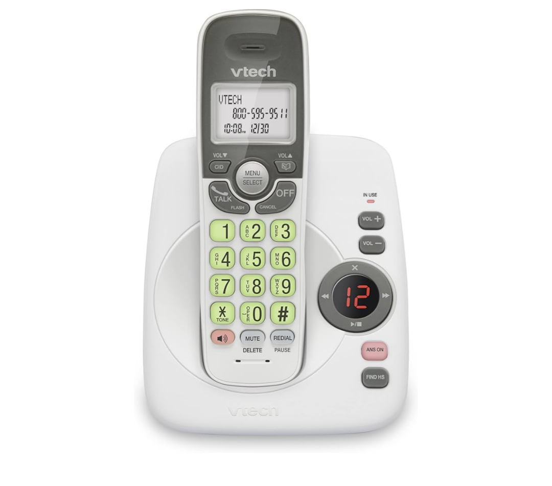 VTech VG134 DECT 6.0 Cordless Phone with Digital Answering System, Full-Duplex Speakerphone, Backlit Keypad & Display, Caller ID/Call Waiting.