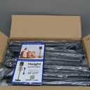 Upgraded Universal Speaker Stands Pair with Height Adjustable Max to 37.5" Bookshelf Speaker Stands for Klipsch, Polk, Yamaha, Bose, Sony Satellite & Surround Sound Speaker Stand with Cable Management