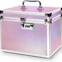 Medication Combination Lock Boxes with Code for Personal Items, Medicine Lockbox for Documents 10 x 7.25 x 7.75 Inches Colorful Aurora