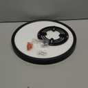 hykolity 12 Inch Selectable CCT LED Round Flat Panel Light, 24W 3000K/4000K/5000K, Edge-Lit Flush Mount Ceiling Light Fixture for Kitchen, Bedroom, Laundry and Closet RoomBlack