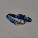 Leash Boss Martingale Collar for Dogs - Steel Chain | Reflective Nylon Dog Collar for Large Dogs, Medium and Small Dogs | No Pull Pet Training Collar Small (Medium-Large (16-19" Neck x 1" Wide), Blue - Wave)