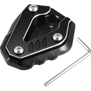 X AUTOHAUX 1 Set Aluminum Alloy Motorcycle Kickstand Pad for BMW S1000RR 2019-2023 Motor Bike Extension Foot Support with Wrench Black