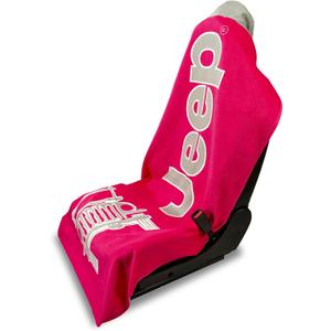 Seat Armour Jeep Seat Towel - Universal Fit Soft Machine Washable Jeep Towel - Easy Install, Multipurpose Towel2Go Seat Cover for Jeep - Pink