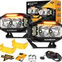 Auxbeam V-MAX Series LED Light Pod, 270 Side Shooter LED Offroad Lights with Amber DRL, 4 Inch Auxiliary Ditch Light for Truck ATV Jeep Ford