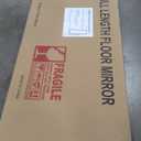 Delma Full Length Standing Mirror,Large Floor Mirror with Aluminum Frame for Bedroom, Bathroom, Living Room,Wall Mount or Freestanding Design(with Stand,Rect 69x24-Black)