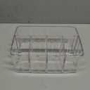 STORi 5-Compartment Clear Plastic Organizer | Rectangular Divided Makeup and Vanity Storage Bin and Office Desk Caddy | Scalloped Wall Design | Made in USA