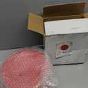 Hioasis 60pcs Red Plastic Plates - Red and Gold Disposable Dinnerware with Gold Rim, Heavy-duty, 7.5 inch, Dessert Plates for Party & Christmas