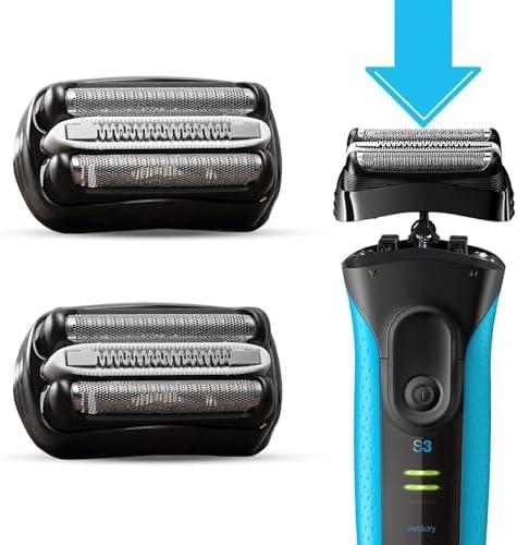 VIDSA 2Pack 32B S3 Electric Replacement Shaver Head for Braun Series 3 Shaving Razors, Compatible with S3 3040s 3080s-4 370cc 3070cc 3000s 3010, 3090cc Etc. 2 Pcs