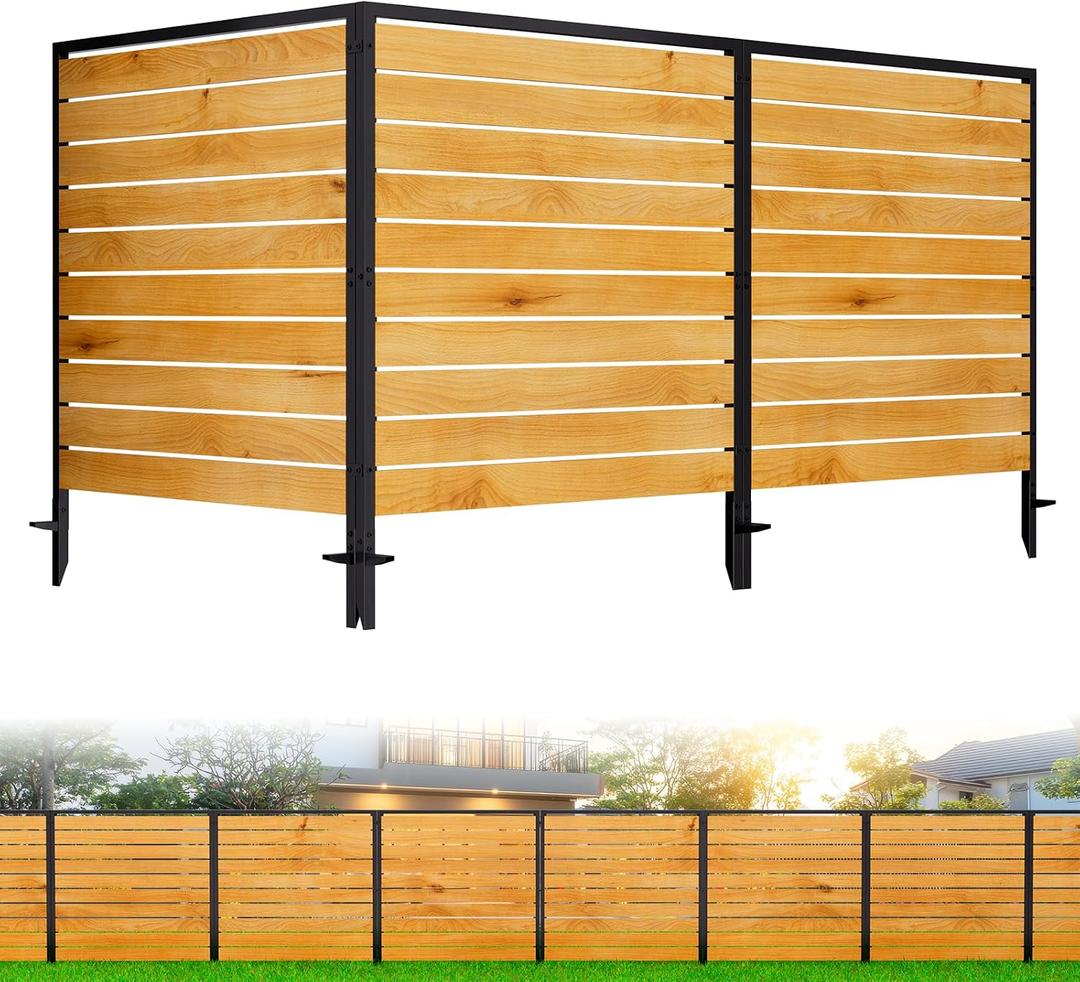No Dig Wooden Privacy Fence Screen, Outdoor Air Conditioner Fences
