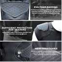 COOLOMG Youth Football Padded Shirt Chest Rib Protector Heart Sternum Shoulder Protection, XL
