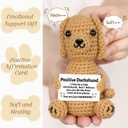 AceThrills Positive Crochet Animal, Dachshund Gifts for Women, Funny Handmade Emotional Support Best Friends Christmas Birthday Graduation Gifts for Women Men Dachshund Decor