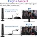 Tv Antenna Indoor for Local Channels: Antenna for Smart Tv Without Cable para Digital Long Range 4k Used Basement Villa Apartment (Large)