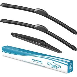 OEM Windshield Wiper Blades Replacement for Toyota Rav4 2019 2020 2021 2022 2023 2024 2025 Mazda 5 2006-2015, All Weather Original Factory Quality Front & Rear Wipers Set 26"+16"+12" (Pack of 3)