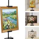 WRINGKIT Adjustable Tabletop Easel Stand, Picture Frame Holder Stand Up to 28" H, Metal Table Floor Picture Easels for Display, Black Art Easel Standing for Signs, Artwork, Home, Event, Exhibition