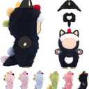 Clothes for LABUBU 17cm Doll (NO Dolls), Dinosaur Outfit for LABUBU, Dino Dolls Keychain Accessories, Faking Animal Style Outfit Jumpsuit Dinosaur Costume for Dolls (Black)