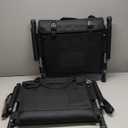 ALPHA CAMP Stadium Seat Chair for Bleachers with Back & Arm Rest, Black Grey-2pcs
