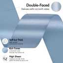 MEEDEE Dusty Blue Satin Ribbon 1-1/2 Inch Dusty Blue Ribbon Lux Double Faced Satin Ribbons by 50 Yards Polyester Satin Ribbons for Crafts, Weddings, Flower Bouquet, Holiday Decorating