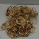 Flufymooz Ponytail Extension, 14 Inch Short Drawstring Ponytail Hair Extension for Women, Soft Synthetic Pony Tails Hairpiece for Women Medium Blonde with Highlights