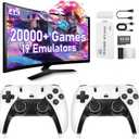 2025 Retro Gaming Console Pro, Video Game Stick with 4K 20,000+ Games and 23 Emulators, Upgraded Dual 2.4G Wireless Controllers, Plug & Play Nostalgia Gaming Stick 64GB