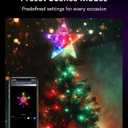 Lumary Christmas Tree Topper 7.6 Inch, Color Changing Xmas Star with Bluetooth App/Remote Control, 80+ Scenes & Music Sync, Multicolor RGB Christmas Tree Decor for Holiday