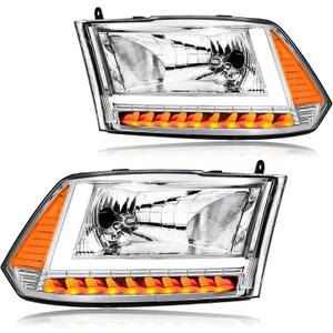 Fit 2009-2018 Dodge Ram 1500 2500 Headlights w/LED DRL