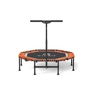 CLORIS 48in Folding Trampoline - Max Load 220lbs / 450lbs Trampoline Rebounder Trampoline with Adjustable Foam Handle, with safty Padded Cover Best Gift