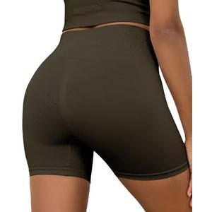 AegisChic Seamless Biker Shorts for Women High Waist Workout Shorts with Tummy Control for Womens Gym Yoga, Size Medium