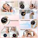 Smart Watch for Women (Answer/Make Call) 3 Bands 1.27" HD Fitness Tracker Smartwatch Compatible Android iPhone Phone with Pedometer/Heart Rate/Sleep Monitor,120+ Sports IP68 Waterproof, Rose Gold