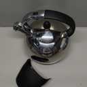 SUSTEAS Stove Top Whistling Tea Kettle - Food Grade Stainless Steel Teakettle Teapot with Cool Touch Ergonomic Handle, With 1 Silicone Pinch Mitt Included,2.64 Quart(SILVER)