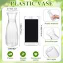 Plastic Bud Vases in Bulk Small Clear Flowers Vases for Centerpieces Wedding Decorations Home Banquet Formal Dinners Party Table Decor, 2.64 x 6.69 Inch (120 Pcs)