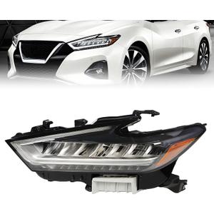 NI2502269 Driver Side Headlight Compatible with Maxima S/SL/SR/SV/Platinum 2019-2021 Headlamp Left