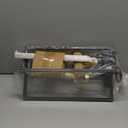 Industrial Farmhouse Pendant Lights,Rectangle 3-Light Modern Black and Golden Chandelier, Geometric Metal Cage Adjustable Rods Pendant Lighting Fixture for Kitchen Island Dining Room Living Room Foyer