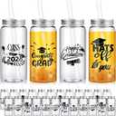 Jingmore 24 Pcs Black Graduation Cups with Straws Bulk 13.5 oz Class of 2026 Plastic Mason Jars Reusable Tumbler Coffee Tea Hot Cocoa Beverage Happy Graduation Tumbler for Congrats Grad Party Gifts