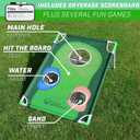 GoSports BattleChip Backyard Golf Cornhole Games – Includes Targets, Chipping Mats, Foam Golf Balls, Scorecard and Carry Case, 41.5"x12.5"