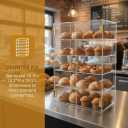 5 Tiers Large Acrylic Counter Top Bakery Display Case 5mm high Impact PETG Panels Bread Case 19.5" L X 10.2" W X 30" H Party Cake Cabinet (5 Tiers)