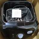 Hamilton Beach Cool Touch Electric Deep Fryer with Basket and Lid, 2 Liters / 8 Cups Oil Capacity, Adjustable Temperature, 1500 Watts for Fast Heat-up, viewing Window Easy to Clean, Black (35021)