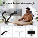 Acer Dual Monitor Arm, Computer Desk Arm with VESA Mounts for 1732 Screens, Fully Adjustable Gas Spring Monitor Stand, C-Clamp and Grommet Mounting Base, Fits 4.4 to 19.8lbs Computer Monitors