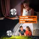 20000mAh Battery Powered Camping Fan, 58Hrs Rechargeable Portable Fan, 400LM Light, 360 Hook, Whisper Quiet Battery Operated Fan for Outdoor Car Travel Gear Essentials Power Outages Co-brand AMACOOL