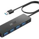 Acer USB Hub 4 Ports, Multiple USB 3.0 Hub, USBA Splitter for Laptop with Type C Power Port, Extender for A Port Laptop, PC, Desktop and More (2ft)