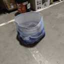 Decorative Lamp Shade Polyester Fibre Printed Drum Shade for Table Lamp & Bedside Lamp, 13 "Top x 13" Bottom x 10 "Height,Includes 2pcs (Sea Waves)