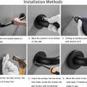 Shower Grab Bar, 2 Pack 32 Inch Black Bathroom Grab Bar, 1.25" Diameter 304 Stainless Steel Anti-Slip Grab Bars for Bathtubs and Showers, Handicap Shower Grab Bar for Seniors Elderly