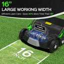 TIECTOWN 2026 Upgrade 16-Inch 15.5 Amp 2-in-1 Electric Dethatcher and Scarifier with 14.5-Gallon Collection Bag, Lawn Dethatcher with 5-Position Depth Adjustment, Keeps Lawn Healthy - Green