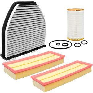 CUK29005 C3698/3-22pcsHU718/5X Engine Air Filter Fits for Mercedes-Benz Gl450 Sl500 C240 E320 E350 E500 C230 C300 C320 C350 E350 E500 Cabin Air Filter Oil Filter Engine Air Filter