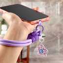 5 Pcs Pendant Flower Cute Keychain Wristlet Cell Phone Lanyard Colorful Resin Flowers Car Key Chain Women Phone Strap Aesthetic Keychain Lanyard Braided Phone Wrist Strap Phone Keychain Accessories