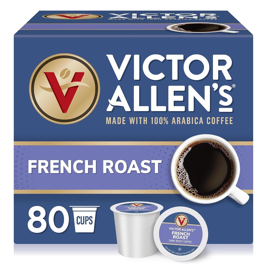 Victor Allen's Coffee French Roast, Dark Roast, 80 Count, Single Serve Coffee Pods for Keurig K-Cup Brewers (EXP 06/11/28)