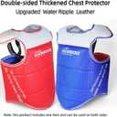 HXRROD Martial Arts Chest Guard, Red and Blue Reversible, Protective Training Equipment (2#)