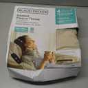 BLACK+DECKER Heated Blanket Electric Throw, Fleece Electric Blanket, Heating Blanket with 4 Heating Levels, 3H Timer, Auto Shutoff, Fast Heating (50x60 inches, Cream)