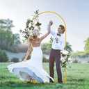 Vincidern 6.6 FT Wedding Arch Backdrop Stand for Parties, Balloon Arch Stand, Wedding Arches for Ceremony, Metal Arch Backdrop Stand for Bridal Baby Showers, Birthday Party Decoration Door Frame Gold